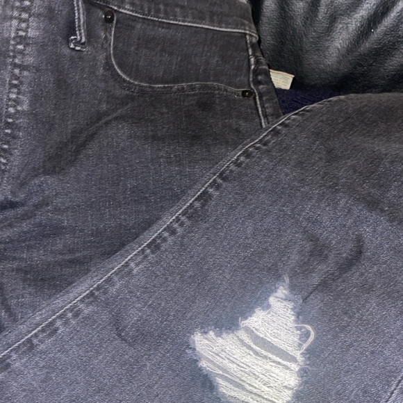 Madewell Black Charcoal Denim Jeans 
Size 32  9” High Rise Skinny - Picture 4 of 12